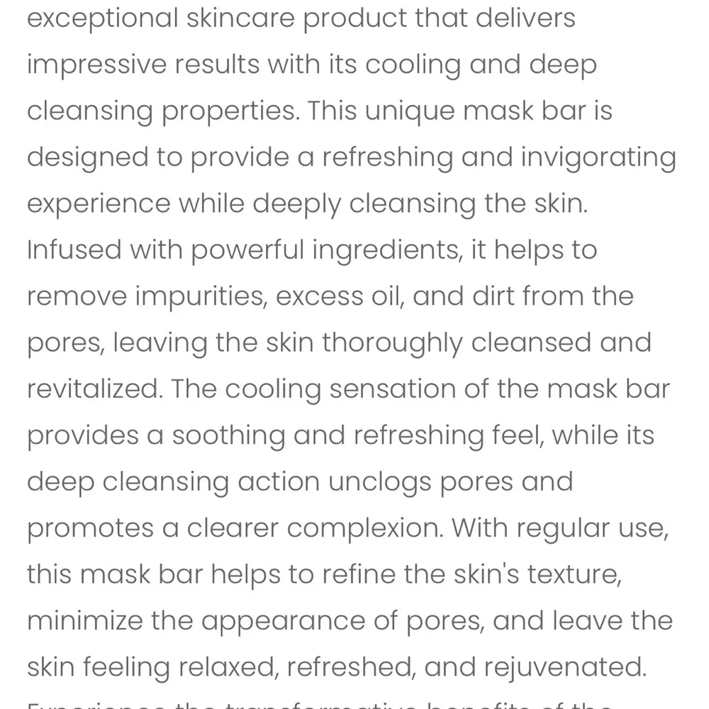 BELOW ZERO - black ice deep concentrate miracle cooling & cleansing mask bar